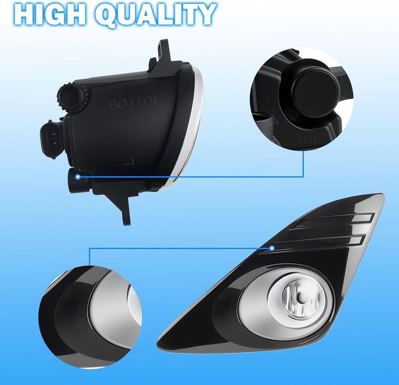 BOXLIGHT Fog Lights Fit For 2012 2013 2014 Toyota Camry Bumper Driving Fog Lamps Assemblies w/Bezel & Switch Wiring Kit 1Pair of Fog Lights - Image 5